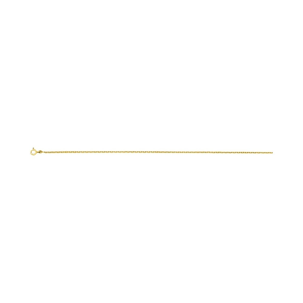 Chaîne forçat diamantée en or jaune, 50cm