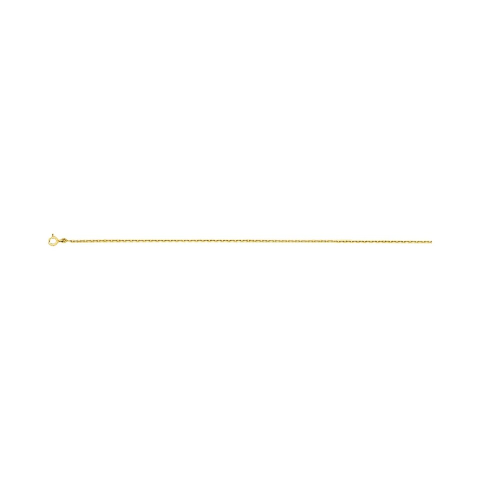 Chaîne forçat diamantée en or jaune, 45cm