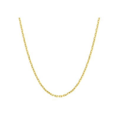 Chaîne maille forçat diamantée en or jaune