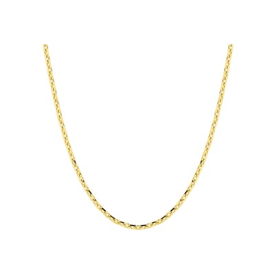Chaîne maille forçat diamantée en or jaune
