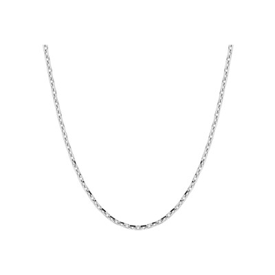 Chaîne maille forçat en or blanc