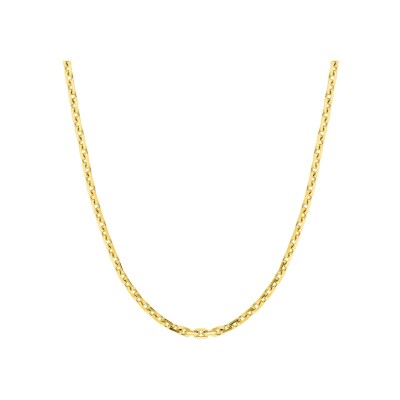 Chaîne maille forçat diamantée en or jaune