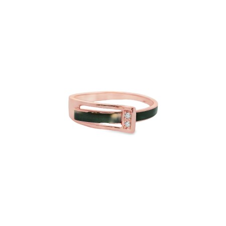 Bague Clozeau en or rose et diamants