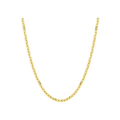 Chaîne maille forçat diamantée en or jaune