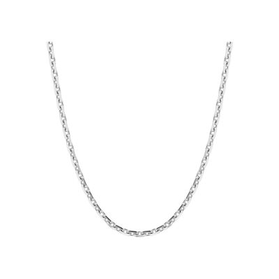 Chaîne maille forçat en or blanc