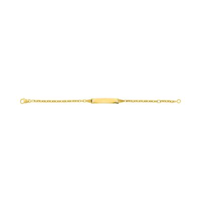 Gourmette Bébé en or jaune, taille 14cm