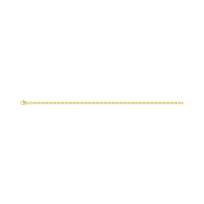 Chaîne maille forçat diamantée en or jaune