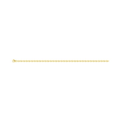 Chaîne maille forçat diamantée en or jaune