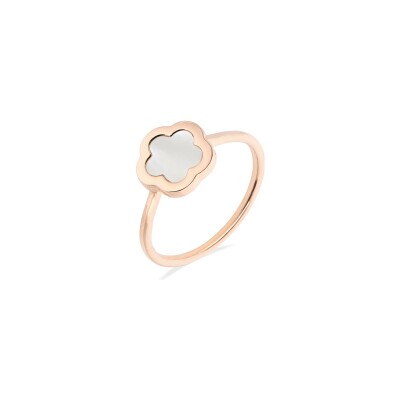 Bague Cesare Pompanon Fiore di Mamma mini en or rose et nacre blanche