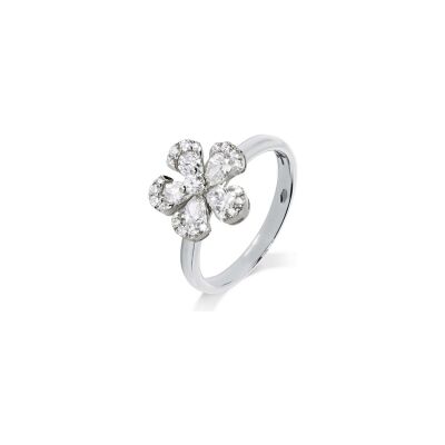 Bague Cesare Pompanon Primavera en or blanc et diamants