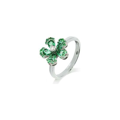 Bague Cesare Pompanon Primavera en or blanc et diamants
