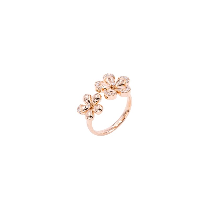 Bague Cesare Pompanon Primavera en or rose et diamants blancs