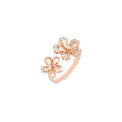 Bague Cesare Pompanon Primavera duo en or rose et diamants