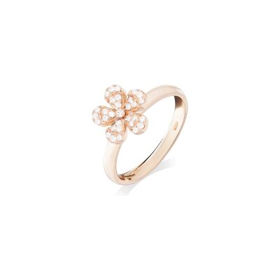 Bague Cesare Pompanon Primavera en or rose et diamants