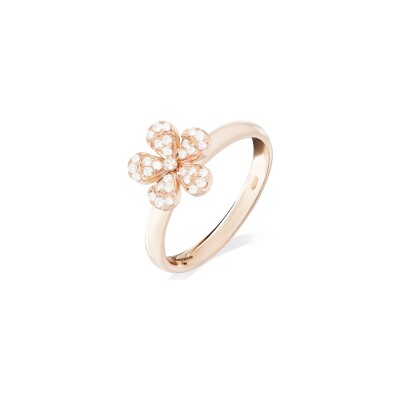 Bague Cesare Pompanon Primavera solo en or rose et diamants, petit modèle
