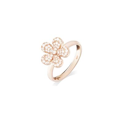 Bague Cesare Pompanon Primavera en or rose et diamants