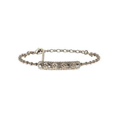 Bracelet SATELLITE Farah en métal argenté et cristal