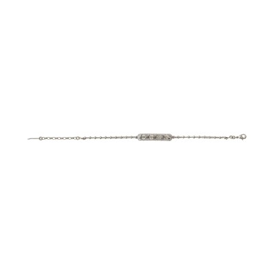 Bracelet SATELLITE Farah en métal argenté et cristal