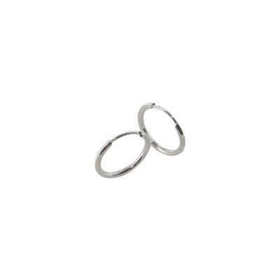 Boucles d'oreilles créoles Art de la créole en or blanc
