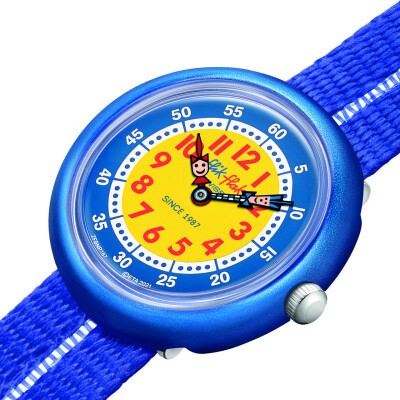 Montre Flik Flak Retro Blue