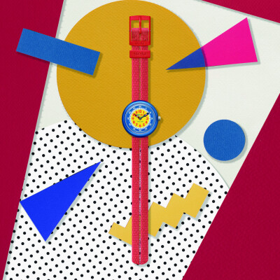 Montre Flik Flak Retro Red