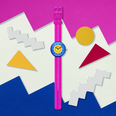 Montre Flik Flak Retro Pink