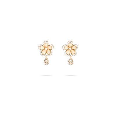 Cesare Pompanon Primavera gouttes Earrings, pink gold and diamond