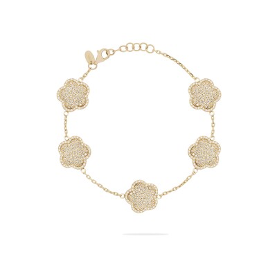 Bracelet Cesare Pompanon Fiore di Mamma en or jaune et diamants