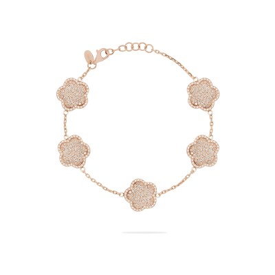 Bracelet Cesare Pompanon Fiore di Mamma en or rose et diamants