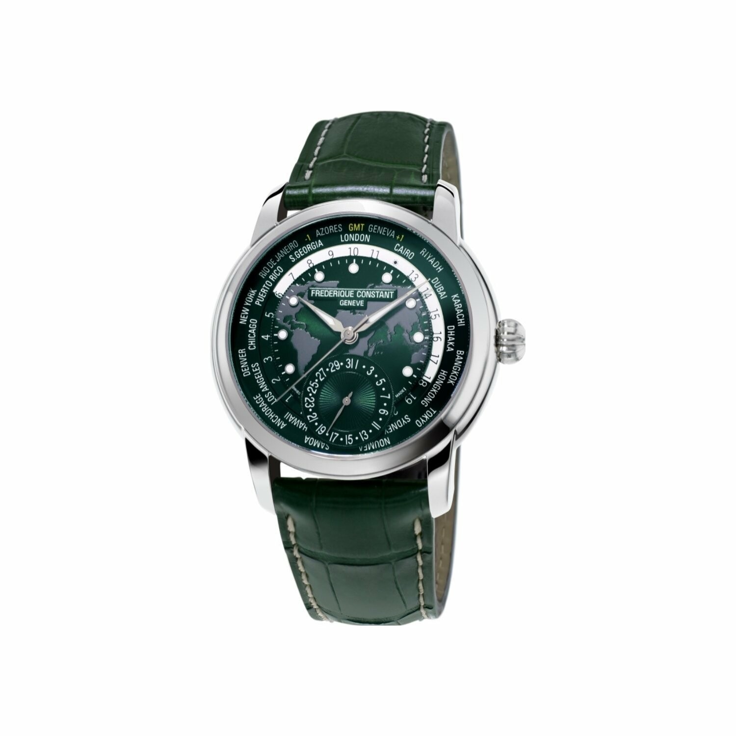 Frederique constant worldtimer online green