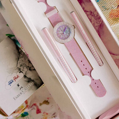 Coffret montre Flik Flak X Faber-Castell Sketch in Sparkle