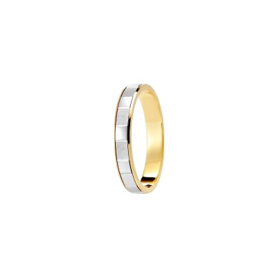 Alliance en or jaune et platine, 3.8mm