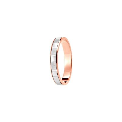 Alliance en or rose et platine, 3.8mm