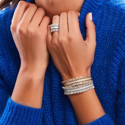 Ferri Firenze Spettinato bracelet, white gold and diamonds