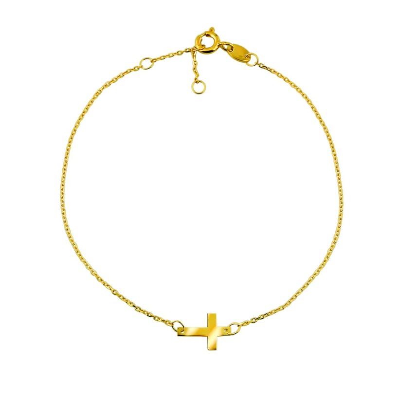 Bracelet Anami avec croix en or jaune
