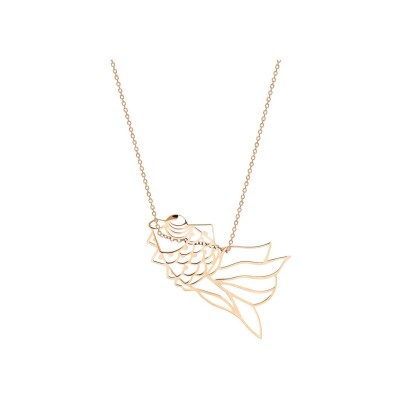 Collier Ginette NY GOLDFISH en or rose