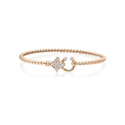 Bracelet Fibula en or rose et diamant