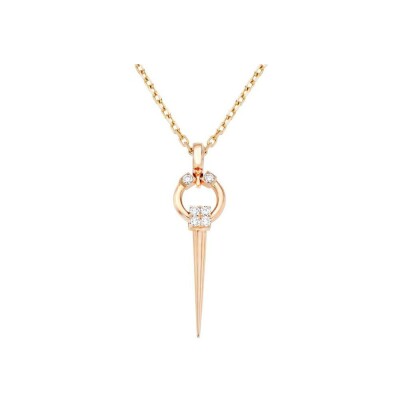 Pendentif Fibula en or rose et diamants