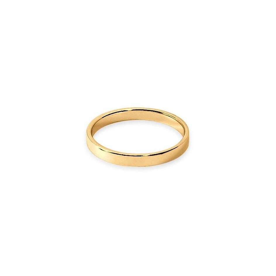 Ferret Ribbon 2mm Wedding ring in yellow gold