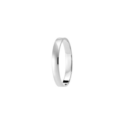 Alliance Classique Fidélis en or blanc, largeur 3.5mm