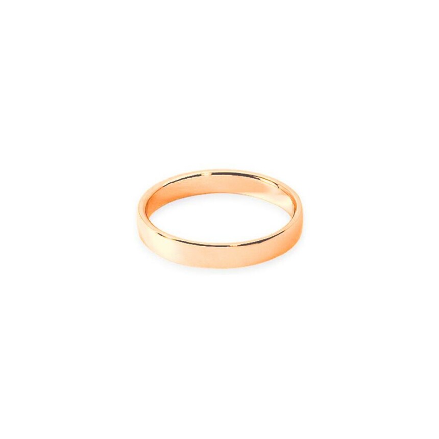 Ferret 3mm Ribbon Wedding Ring in rose gold