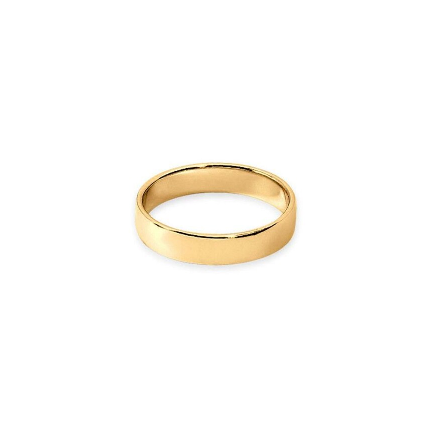 Ferret 4mm Ribbon Wedding Ring in yellow gold