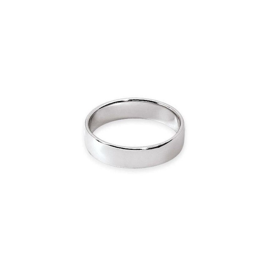 Ferret 5mm Ribbon Wedding Ring in white gold