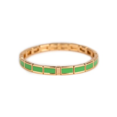 Bracelet Simone à Bordeaux Fin Citron vert en métal doré émaillé serti