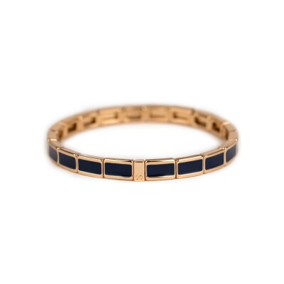 Bracelet Simone à Bordeaux Fin Encre en métal doré émaillé serti