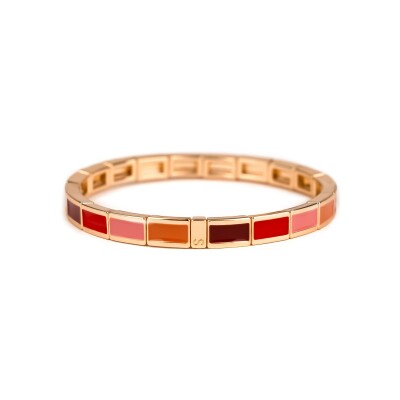 Bracelet Simone à Bordeaux Fin Pont des Arts en métal doré émaillé serti