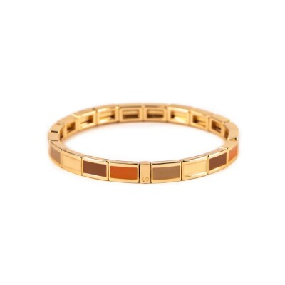 Bracelet Simone à Bordeaux Fin Serti Trésor en métal doré émaillé serti