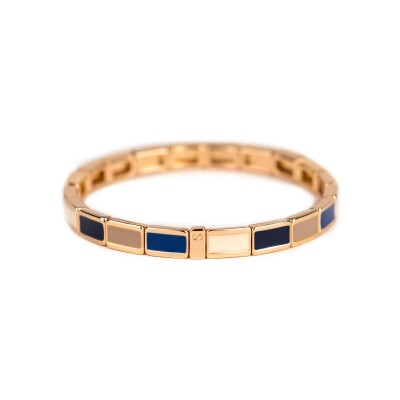 Bracelet Simone à Bordeaux Fin Week end en métal doré émaillé serti