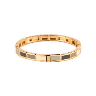 Bracelet Simone à Bordeaux Fin Serti Pages Précieuses en métal doré émaillé serti
