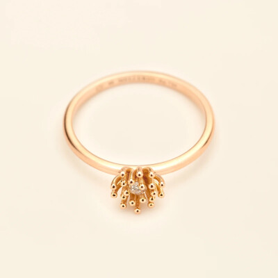 Mellerio Le Petit Cactus Vanille ring, rose gold and diamond